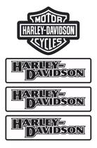 Kit Adesivos Emblemas Para Capacete Moto Harley Davidson