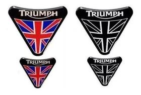 Kit Adesivos Escudo Alto Relevo Resinado-Moto Triumph Escudo