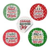 Kit Adesivos Etiquetas Frases Cristãs de Jesus Natal Presentes e Lembranças