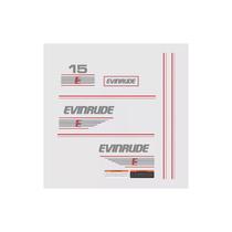 Kit Adesivos Evinrude 15 Compatível Motor de Popa Kit Adesivos Evinrude 15 Compatível Motor de Popa