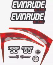 Kit Adesivos Evinrude E-tec 90 Hp Para Motor Popa