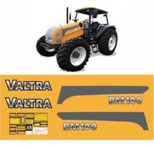 Kit Adesivos Faixa Compatível Trator Valtra Bm100+ Etiquetas