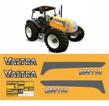 Kit Adesivos Faixa Compatível Trator Valtra Bm110+ Etiquetas