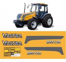 Kit Adesivos Faixa Compatível Trator Valtra Bm120+ Etiquetas