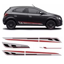 Kit Adesivos Faixa Lateral Capô Traseira Effect Onix Preto