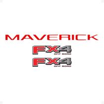 Kit Adesivos Faixa Traseira Maverick Resinado + Fx4 Off Road