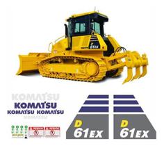 Kit Adesivos Faixas Trator De Esteira Komatsu D61Ex 2022