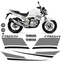 Kit Adesivos Fazer 250 2014 + Emblemas Logo Yamaha Resinados