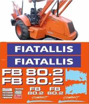 Kit Adesivos Fiatallis Fb 80.2 Compact Para Retroescavadeira Kit Adesivos Fiatallis Fb 80.2 Compact Para Retroescavadeira