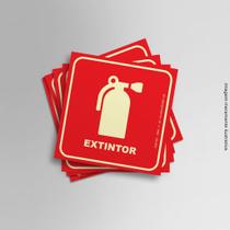 Kit Adesivos Fotoluminescente Extintor 15cmx15cm Kit Adesivos Fotoluminescente Extintor 15cmx15cm