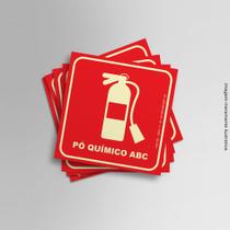 Kit Adesivos Fotoluminescente Pó químico ABC 15cmx15cm