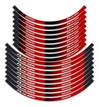 Kit Adesivos Friso Roda Honda Biz 125 Vermelho E Preto Kit Adesivos Friso Roda Honda Biz 125 Vermelho E Preto
