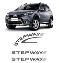 Kit Adesivos Grafite Sandero Stepway 2008 Lateral E Traseiro Kit Adesivos Grafite Sandero Stepway 2008 Lateral E Traseiro
