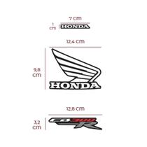 Kit Adesivos Honda Cb 300r 2013 Moto Vermelha Emblemas Asa
