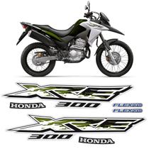 Kit Adesivos Honda Xre 300 2017 2018 Moto Verde + Flexone