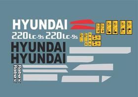 Kit Adesivos - Hyundai 220lc-9s Para Escavadeira