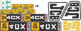 Kit Adesivos Jcb 4cx Para Retroescavadeira