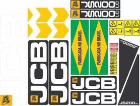 Kit Adesivos - Jcb Js200lc Para Escavadeira Kit Adesivos - Jcb Js200lc Para Escavadeira