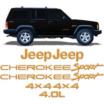 Kit Adesivos Jeep Cherokee 4x4 4.0L Sport Resinados 96/2001 Kit Adesivos Jeep Cherokee 4x4 4.0L Sport Resinados 96/2001