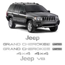 Kit Adesivos Jeep Grand Cherokee V8 96/99 Emblema Cromado Kit Adesivos Jeep Grand Cherokee V8 96/99 Emblema Cromado