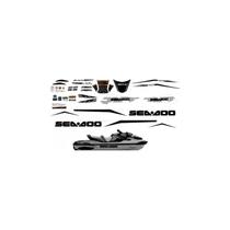 Kit Adesivos Jet Ski Compatível Sea-Doo RXT-X 300 2018 Preto Kit Adesivos Jet Ski Compatível Sea-Doo RXT-X 300 2018 Preto