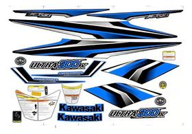 Kit Adesivos Jet Ski Kawasaki Ultra 300x Azul Kit Adesivos Jet Ski Kawasaki Ultra 300x Azul
