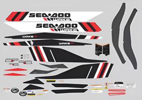 Kit Adesivos Jet Ski Sea-Doo Wake 155 Completo UV Kit Adesivos Jet Ski Sea-Doo Wake 155 Completo UV