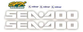 Kit Adesivos Jet Ski Seadoo Casco + Capô SPX 96 Kit Adesivos Jet Ski Seadoo Casco + Capô SPX 96