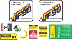 Kit Adesivos Jf 90 Super Para Colhedora De Forragem