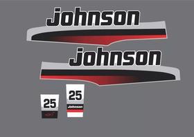 Kit Adesivos Johnson 25 Hp Para Motor De Popa Kit Adesivos Johnson 25 Hp Para Motor De Popa