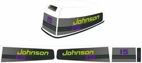 Kit Adesivos Johnson Hp15 Para Motor De Popa Kit Adesivos Johnson Hp15 Para Motor De Popa