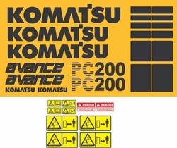 Kit Adesivos Komatsu Advance Pc 200 Kit Adesivos Komatsu Advance Pc 200