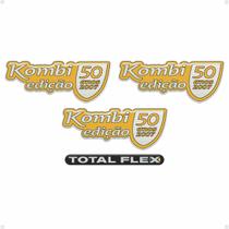 Kit Adesivos Kombi Edição 50 Anos 2007 + Emblema Total Flex