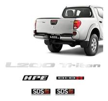 Kit Adesivos L200 Triton Hpe 2013 Di-dh Sds Emblema Resinado Kit Adesivos L200 Triton Hpe 2013 Di-dh Sds Emblema Resinado