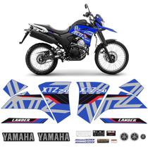 Kit Adesivos Lander Xtz 250 2020 Faixa Moto Azul + Emblemas Kit Adesivos Lander Xtz 250 2020 Faixa Moto Azul + Emblemas