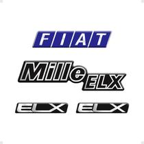 Kit Adesivos Lateral Traseiro Fiat Uno Mille Elx - Genérico
