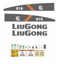 Kit Adesivos Liugong 816 Para Pá Carregadeira