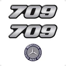 Kit Adesivos MB 709 Caminhão Mercedes Benz Cromado Genérico Kit Adesivos MB 709 Caminhão Mercedes Benz Cromado Genérico
