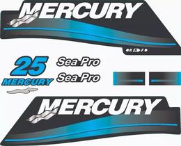 Kit Adesivos Mercury 25 Hp Sea Pro Kit Adesivos Mercury 25 Hp Sea Pro