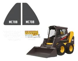 Kit Adesivos Minicarregadeira Compatível Volvo MC70B Branco Kit Adesivos Minicarregadeira Compatível Volvo MC70B Branco