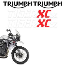 Kit Adesivos Moto Triumph Tiger 800 Xcx Preto Faixas Tanque