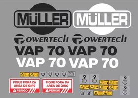 Kit Adesivos Muller Powertech Vap70 Kit Adesivos Muller Powertech Vap70