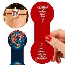Kit Adesivos Natalinos Lacre de Sacola Variados Modelos Decorativos para Presentes e Lembrancinhas