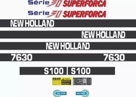 Kit Adesivos New Holland 7630 S100 Superforça