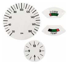 Kit Adesivos Painel Chevrolet Opala Caravan 180Km Em Branco Kit Adesivos Painel Chevrolet Opala Caravan 180Km Em Branco