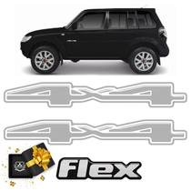 Kit Adesivos Pajero Tr4 4x4 Flex 2014/2016 Emblema Resinado