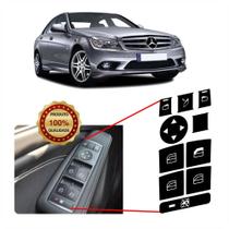 Kit Adesivos para Botão do Vidro Mercedes C180, C200 (mod: W204) de 2007 à 2014