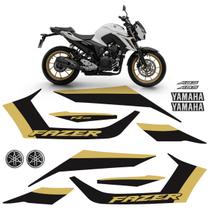 Kit Adesivos Para Moto Yamaha Fazer 250 Fz25 2025 + Logos Cor:MOTO BRANCA Kit Adesivos Para Moto Yamaha Fazer 250 Fz25 2025 + Logos Cor:MOTO BRANCA
