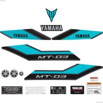 Kit Adesivos Para Yamaha MT-03 2025 Moto Preta + Emblemas - SPORTINOX