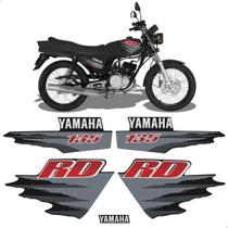 Kit Adesivos Para Yamaha RD 135 1998 Moto Preta Laterais